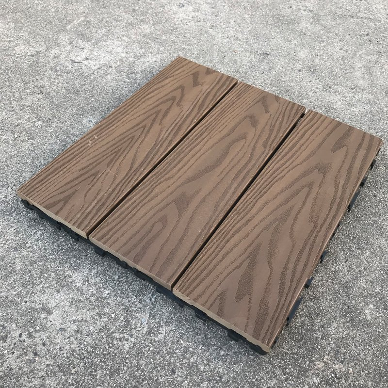 DIY Anti-Slip Exterior Wood Plastic Composite Shower Board /Decking Tile