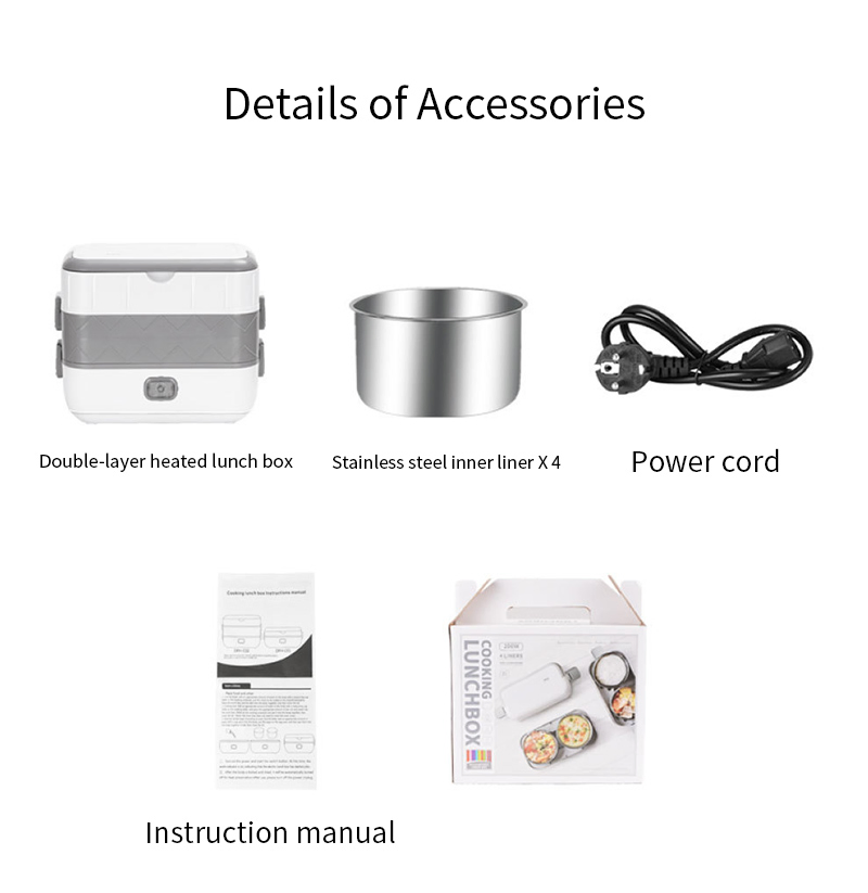 Portable Electric Lunch Box with Fast Heating Functionality