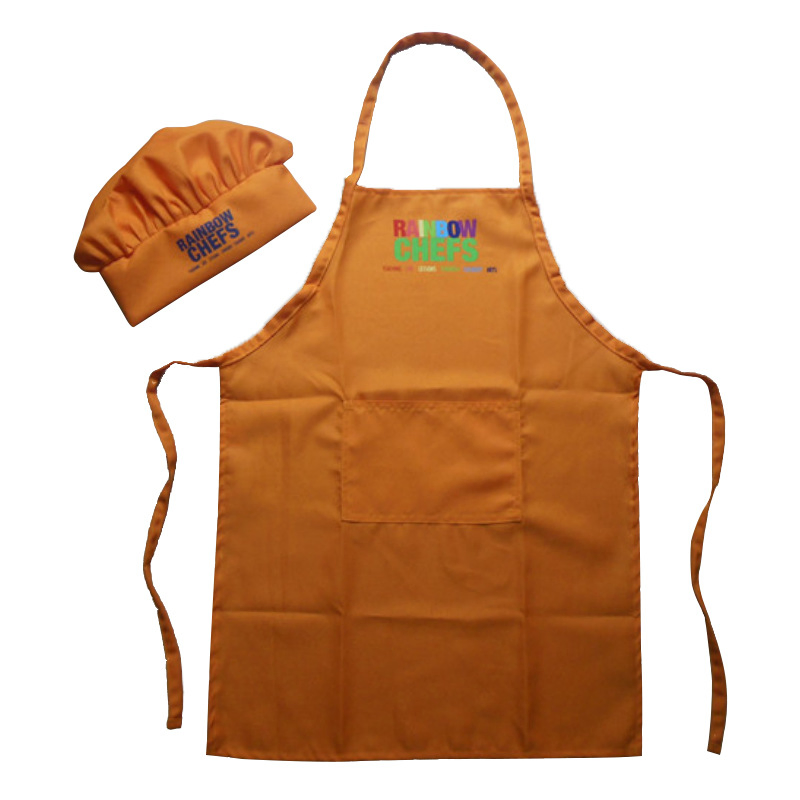 Hot Sale Promotion Wholesale Cotton Twill Black Silkscreen Print Chef BBQ Adjustable Kitchen Apron with Pocket