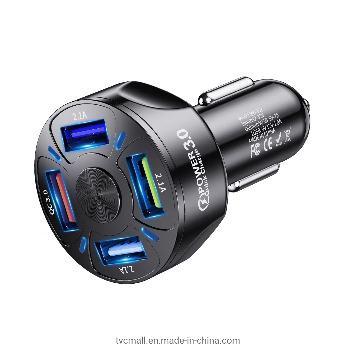 Автомобильное зарядное устройство Uslion с 4 USB портами QC 3.0