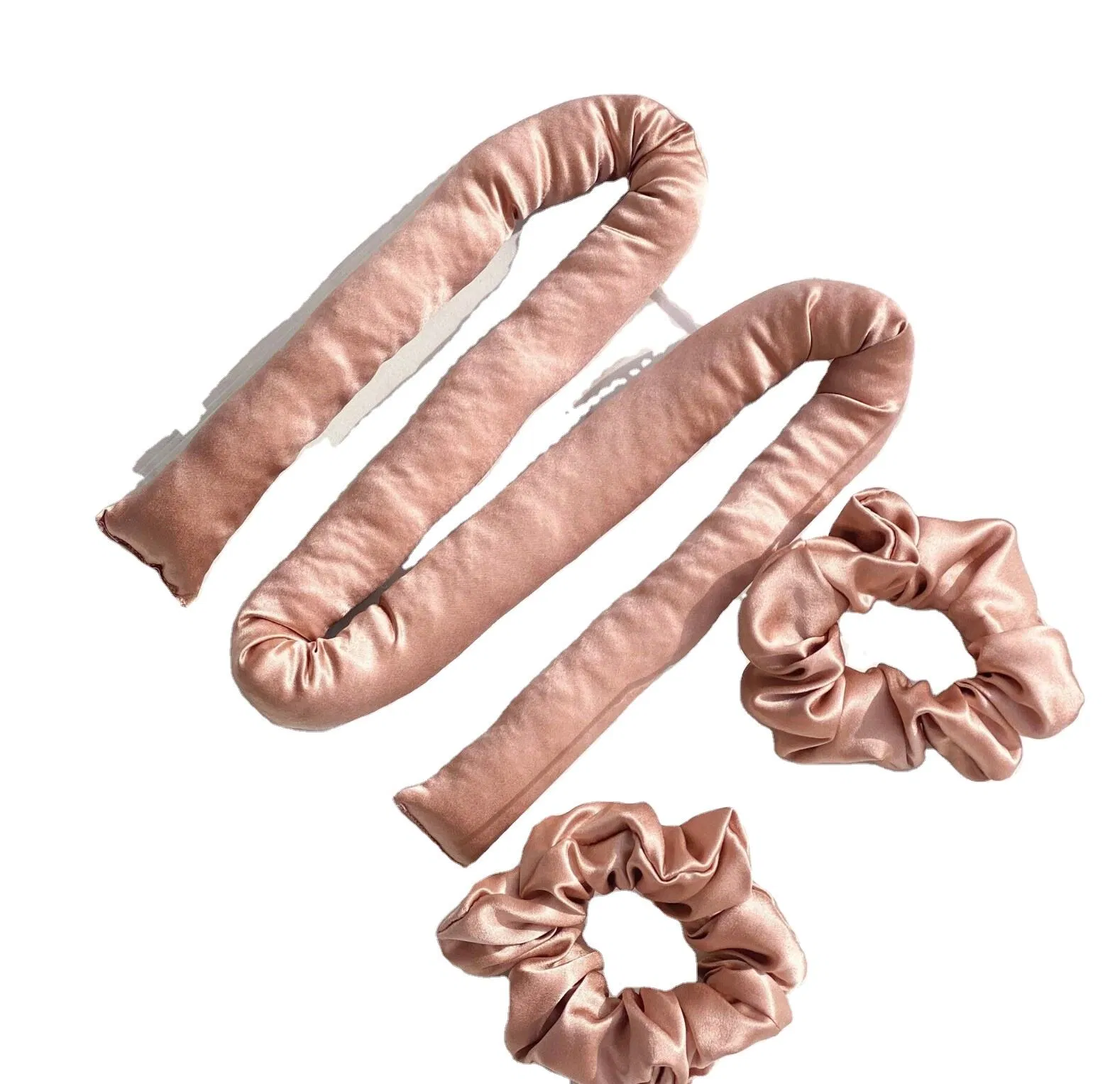 2025 Fashion Heatless Hair Curler 100% Mulberry Silk Heatless Curls Curler with Scrunchies