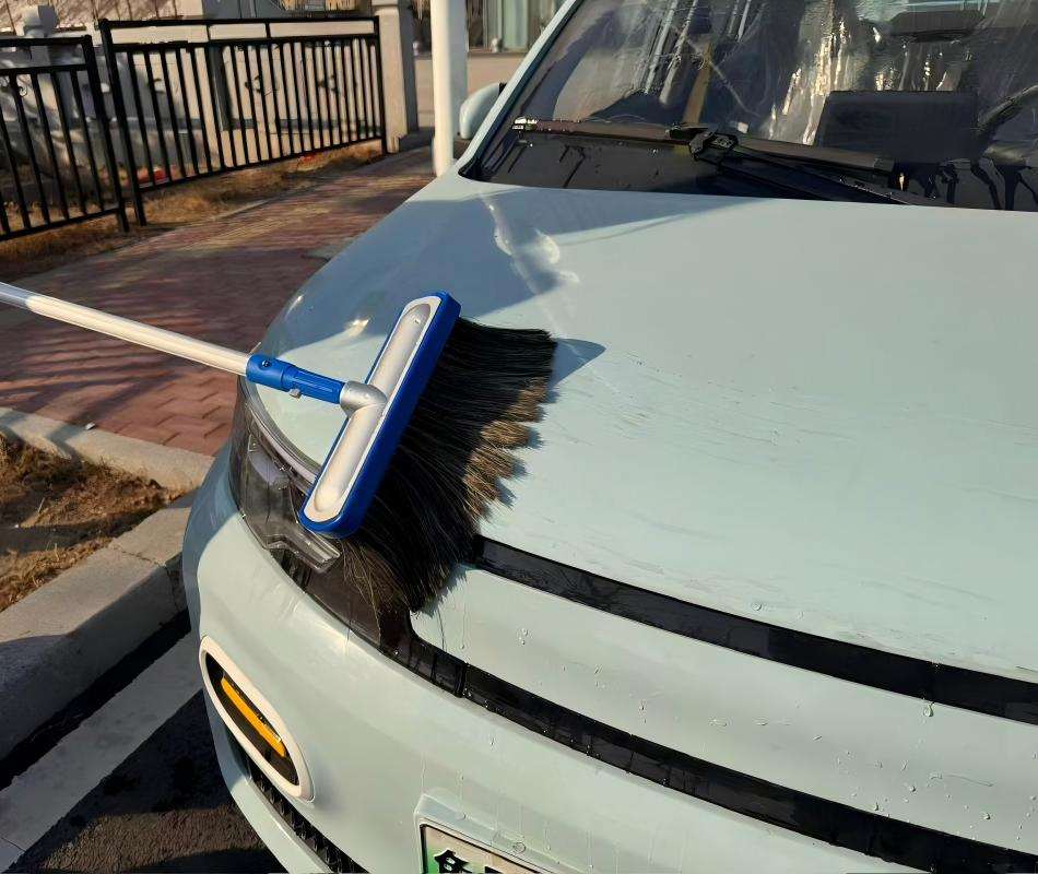 Natural Soft Hog's Hair Soft Bristle Car Wash Brush with Aluminum Head