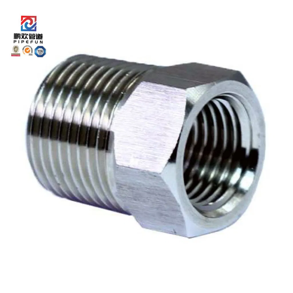 Bushing Stainless Steel Forged ASTM B233 DN8-DN100 1/4''-4'' Steel Pipe Fitting Hex Head Bushing Class150