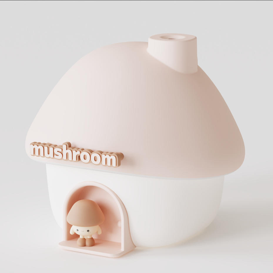 Mushroom House Sunset Night Lamp Humidifier 300ml Lovely Ultrasonic Humidificador