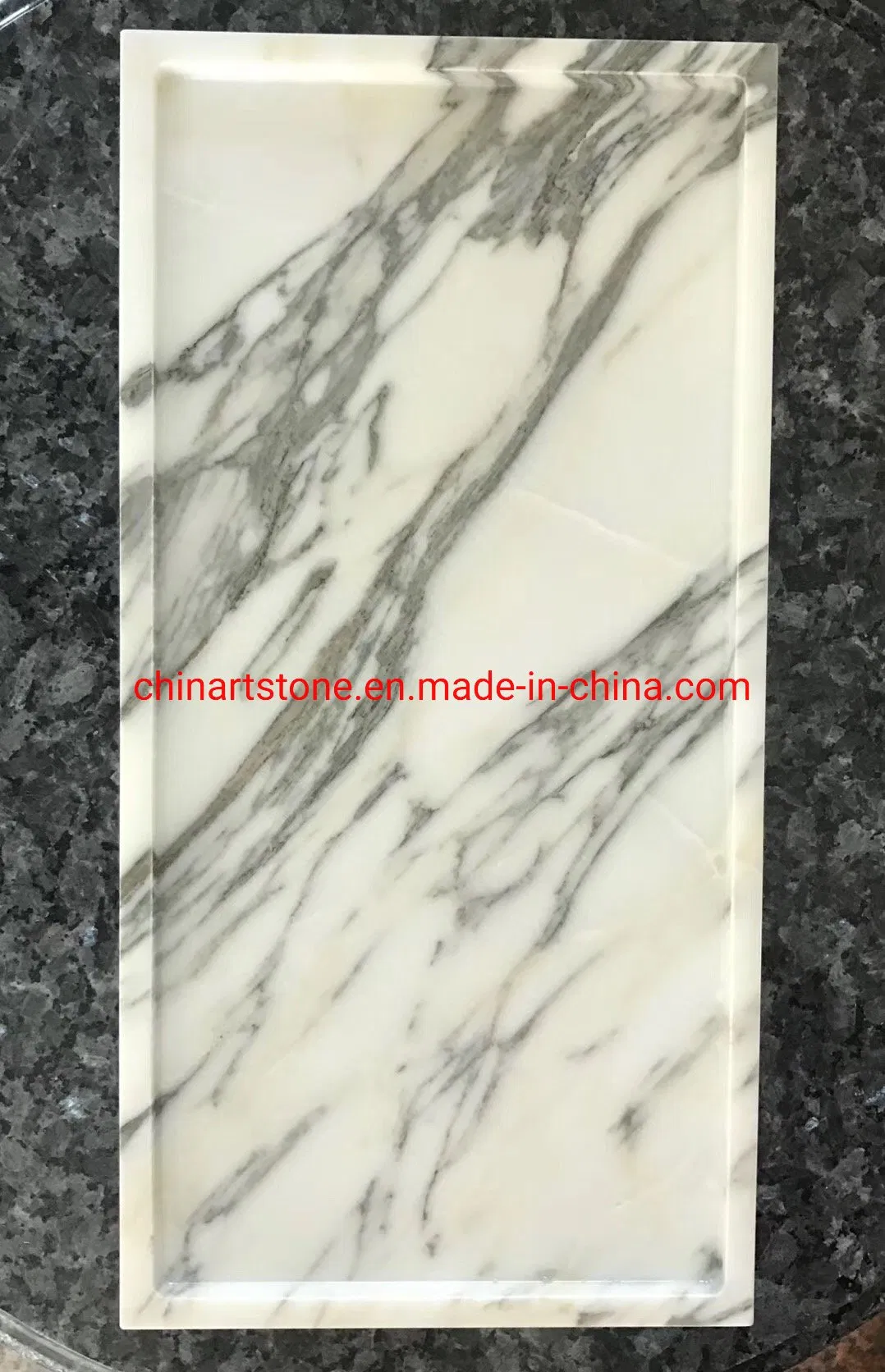 White Marble Plate and Tray for Kitchen and Desk