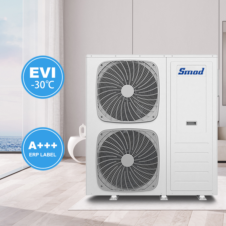 Smad Manufacturers EU Warehouse Controller WiFi Low Noice R290 Dhw Monoblock Water Heaters Air to Water Air Source Heat Pump for Floor Heating
