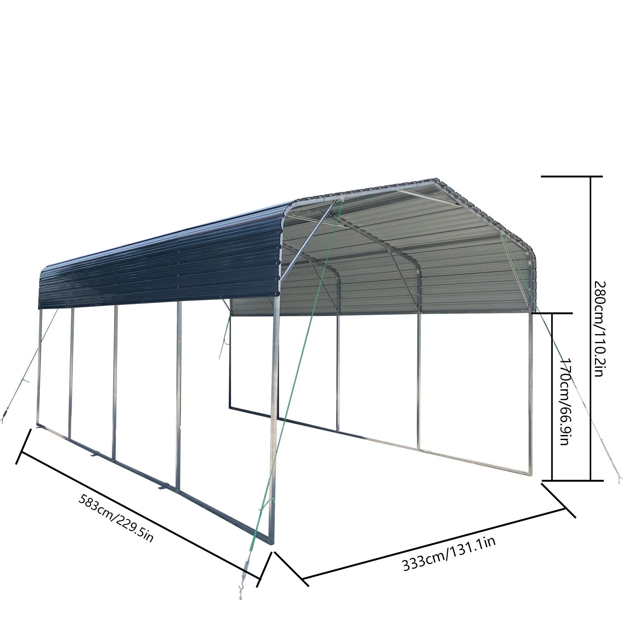 China Metal Steel Storage Shed Garages Canopies & Carport