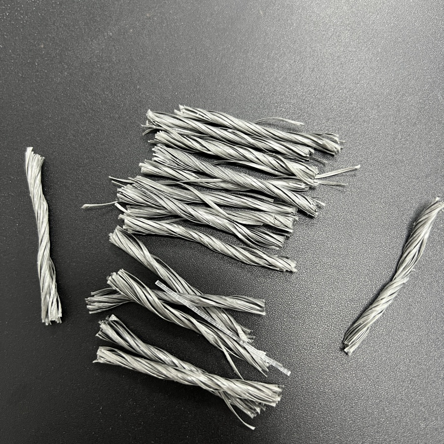 Grey PP Macro Twist Hybrid Fiber for Industrial and Residential Floors
