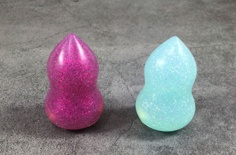 Silicone Microfiber Makeup Beauty Sponge Blender Cosmetic Powder Puff for Face