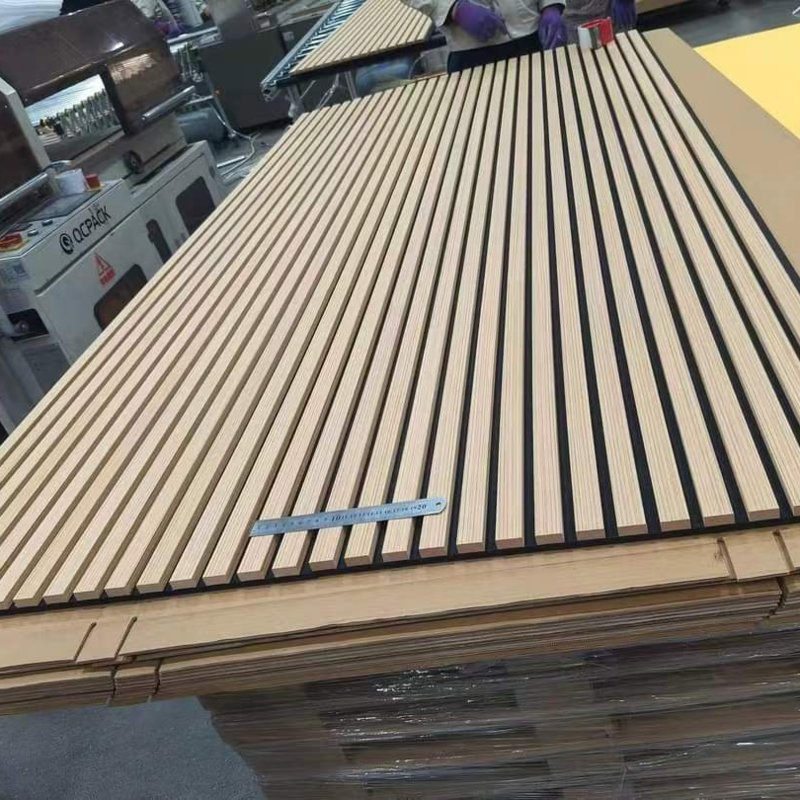 High Satisfaction OEM/ODM Acoustic Wood Venner Slat Panels for Soundproofing Wall