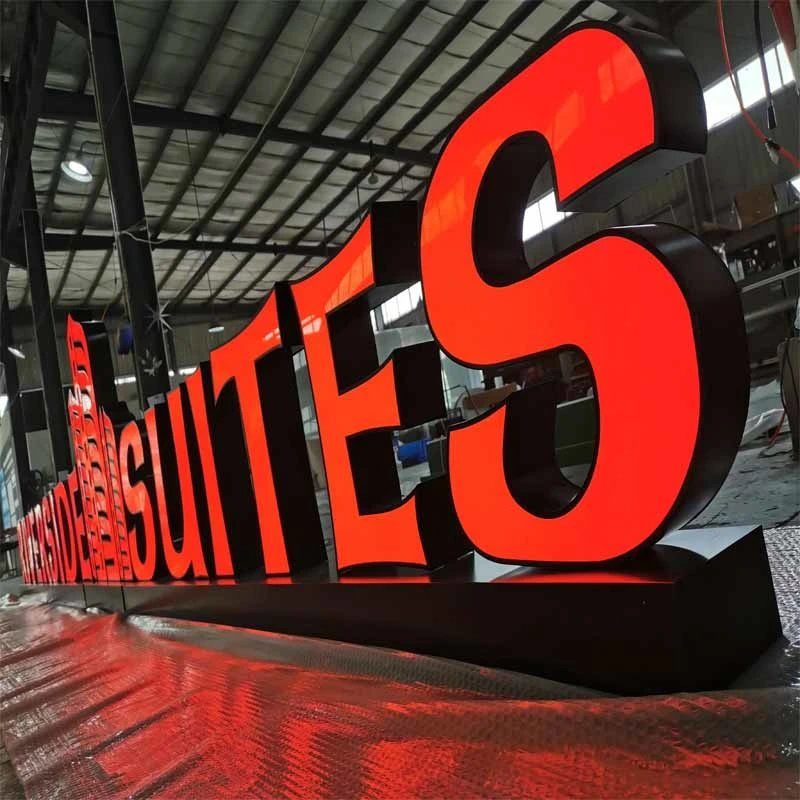 Business Outdoor Luminous Advertising Decoration Stainless Steel 3D LED Light