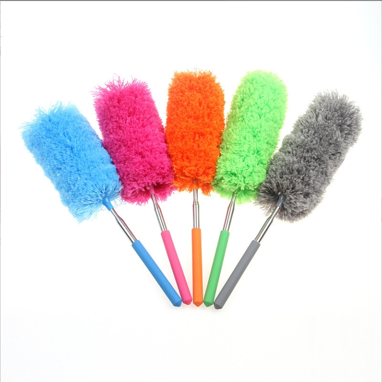 Long Handle Dusters for Cleaning Ceiling Fan Bendable Head Microfiber Feather Duster Extendable Duster