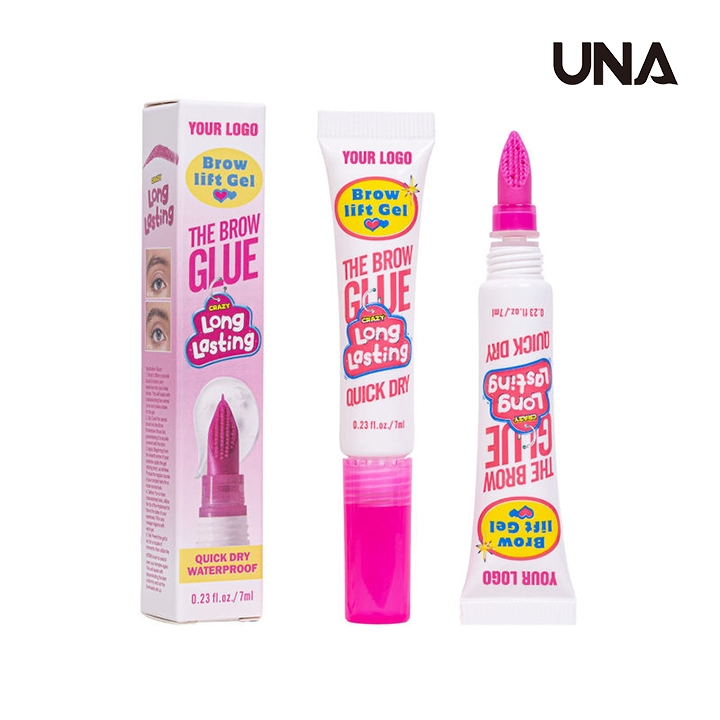 Private Label Clear Brow Liquid Gel Customized Waterproof Fixing Browgel Wild Eye Brow Setting Lifting Gel