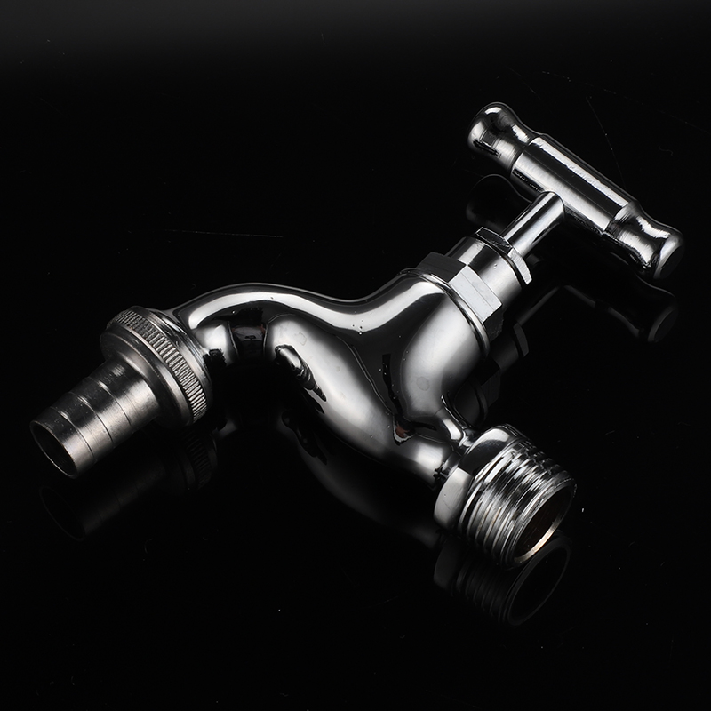 Хромированный уличный кран для воды с одной ручкой