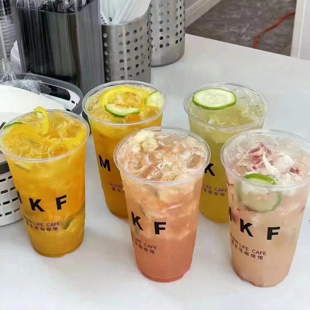 Прозрачные пластиковые стаканы 16 унций для холодных напитков