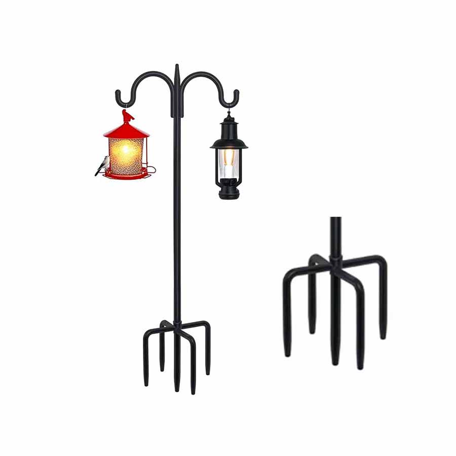 Versatile Garden Shepherds Hook for Flower Baskets and Hanging Bird Feeders