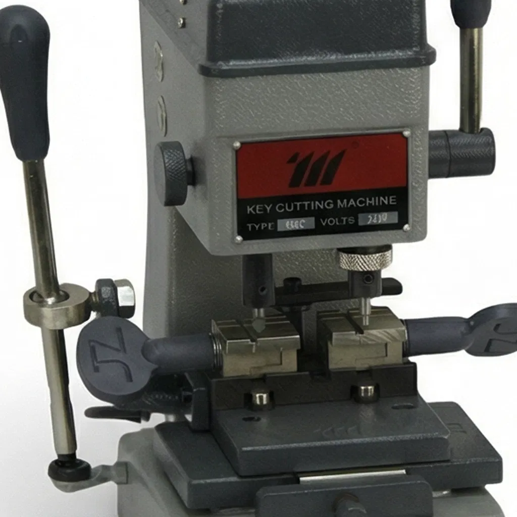 Precision Vertical Key Cutting Machine 110V/220V Key Duplicator Grey