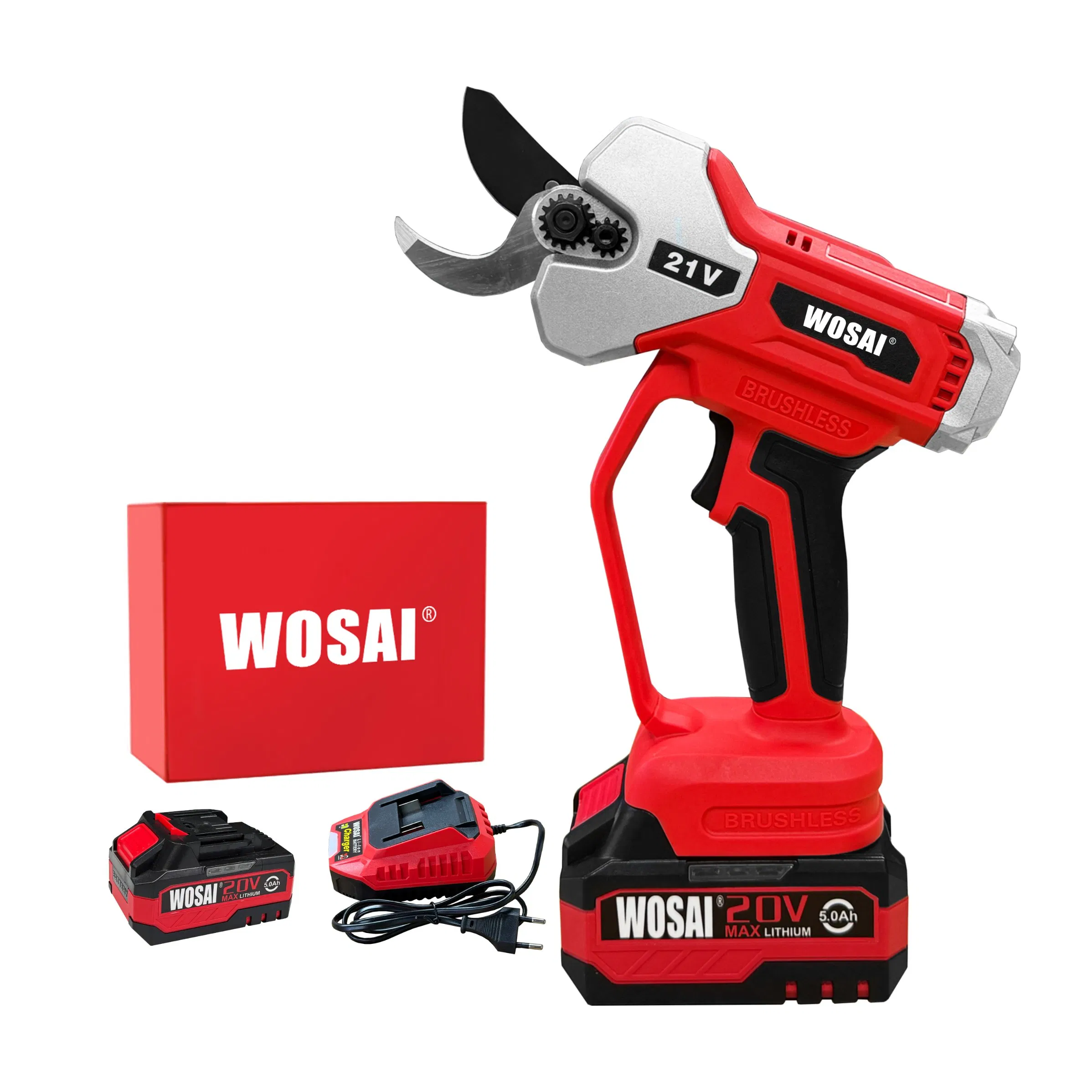 Аккумуляторные электроножницы Wosai 20V для обрезки веток