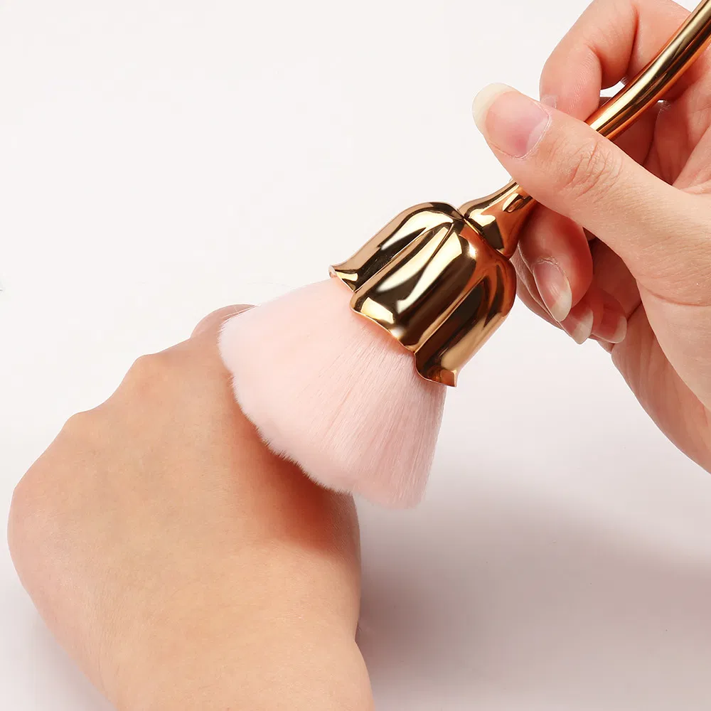 Nail Art Tool Face Makeup Brushes Cleaning Dust Beauty Facial Big Powder Rose Flower Manicure Brush