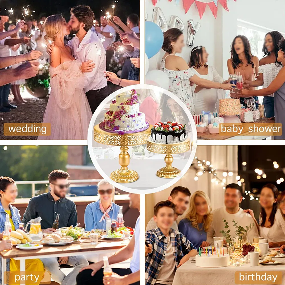 Round Cake Stand Metal Cake Stands Dessert Cupcake Pastry