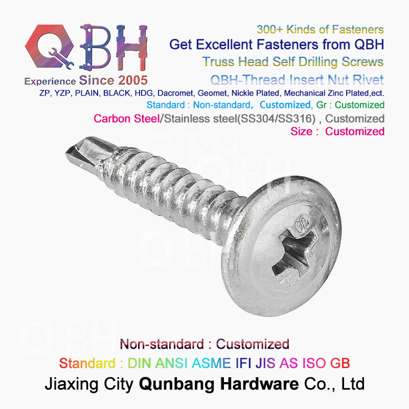 Qbh Self-Drilling Carbon Steel / Stainless Steel Sheet Metal Screw