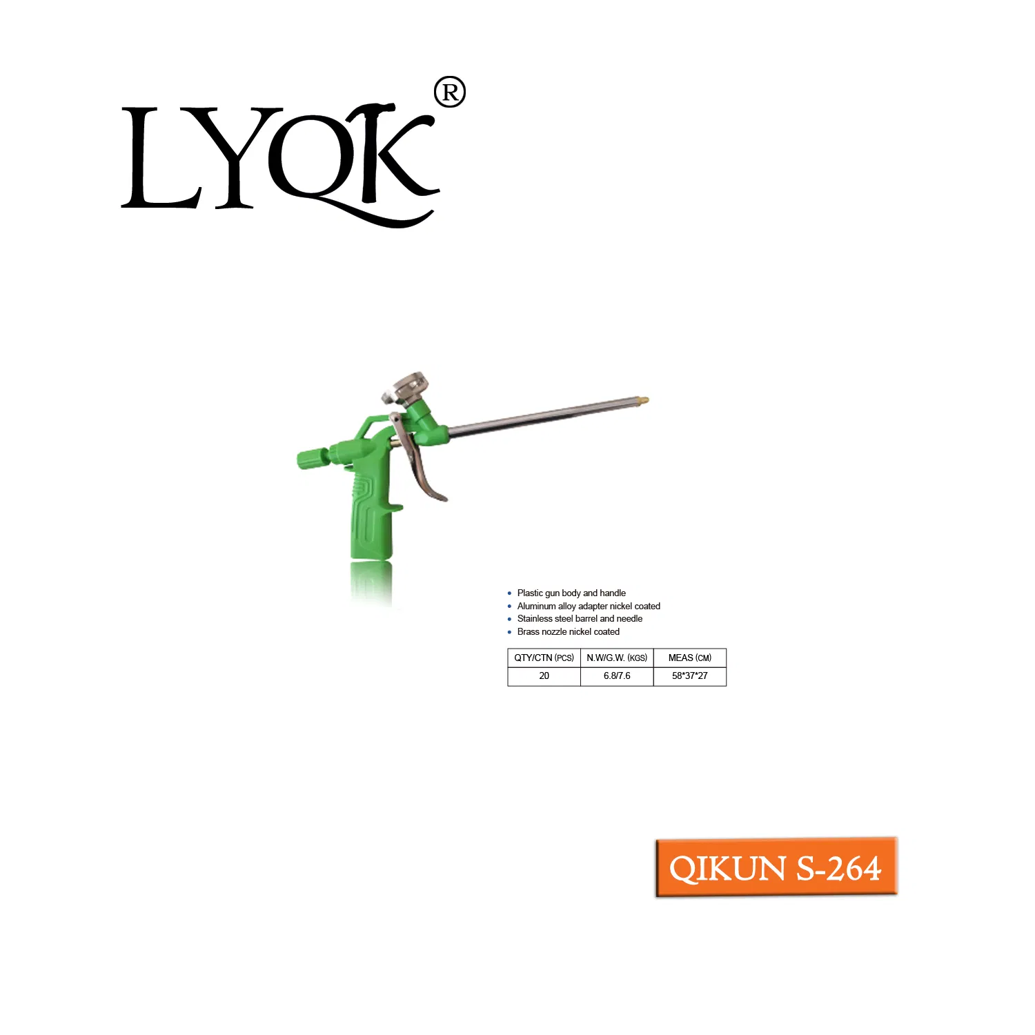 S-263 New Design PU Spray Polyurethane Foam Gun