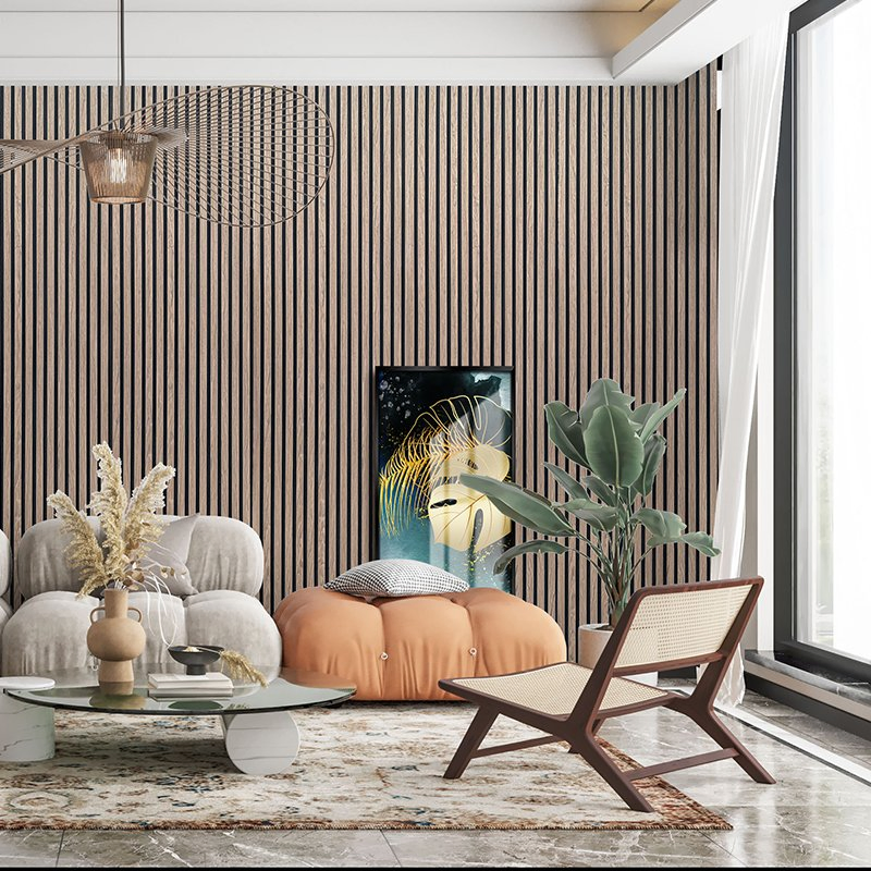 Modern Slat Wood Soundproof Wall Panels