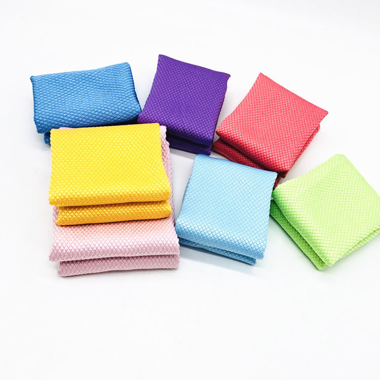 Professional Wholesale Microfiber Cloth 40X40cm Diamond Cleaning Towel Scratch Free Lint Free Kitchen Dishcloth Duster Cloth for Windows