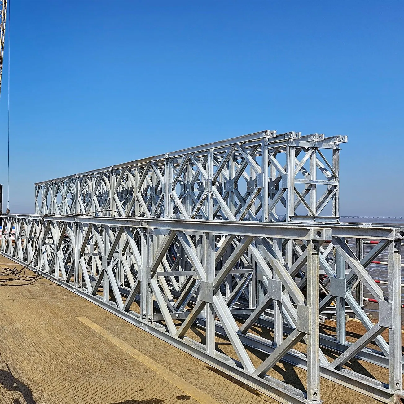 Bailey Temporary Bridge Modern Steel Structure Truss Pedestrian Bridge