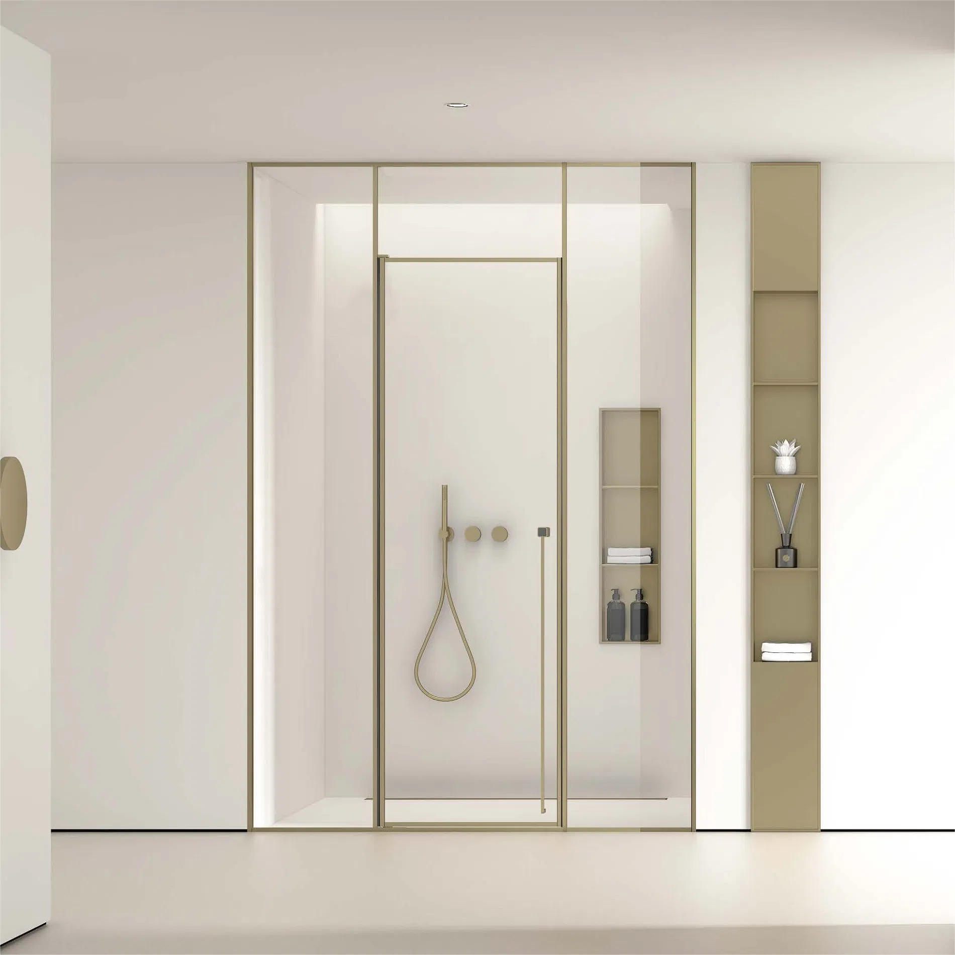 Premium Shower Glass Enclosure with Modern Faucet Design