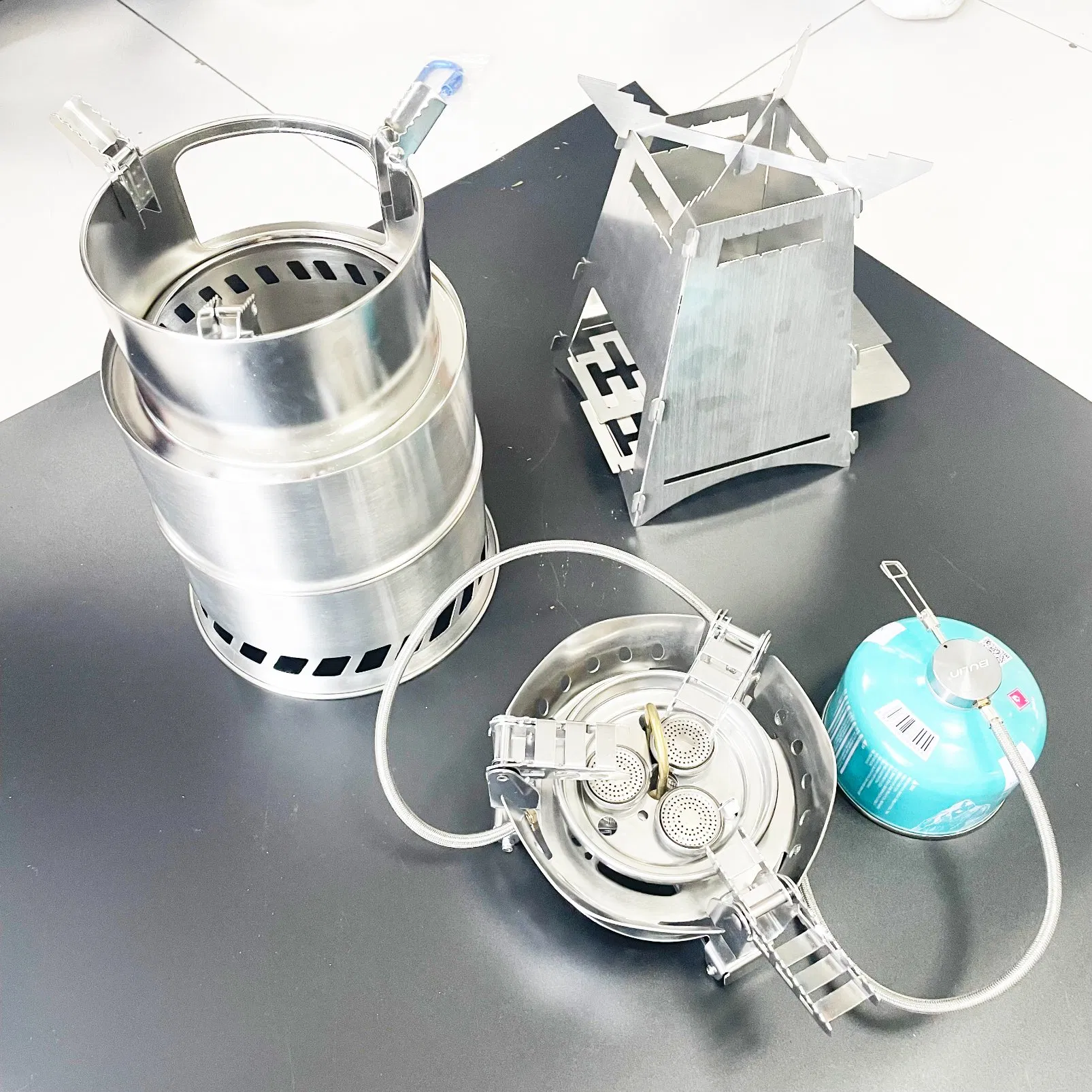 Stainless Steel Wood Stove Outdoor Cooking Backpacking Stove Lightweight Alcohol Stove for Cooking