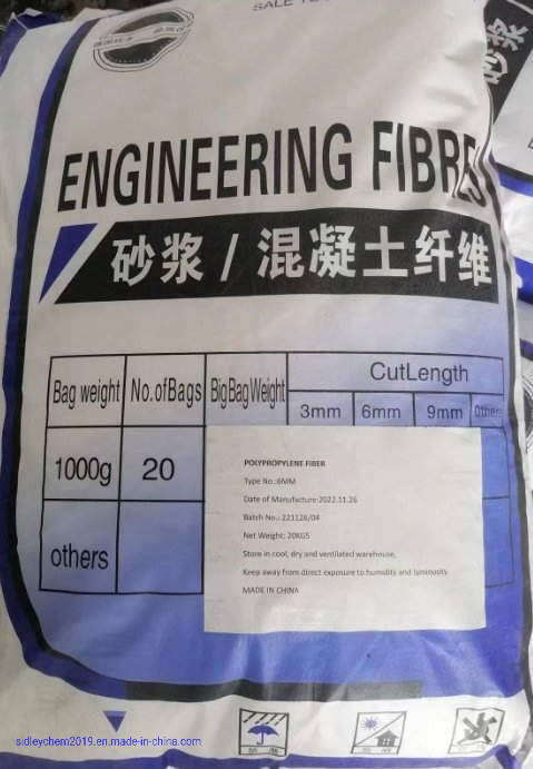 Polypropylene PP Fiber Factory Price 3/6/9/12/54mm for Concrete