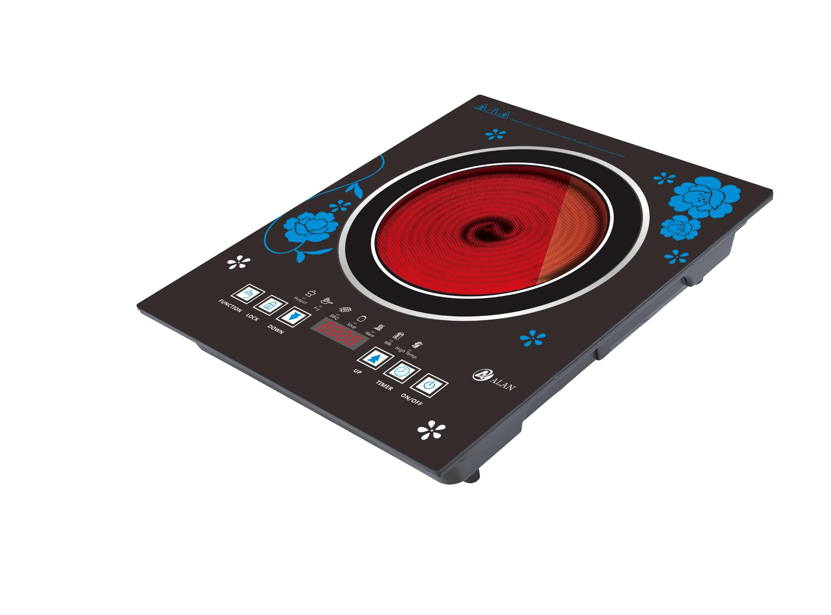 Big Size Colorful Plate Good Price Home Infrared Cooker Dt203 with Cooking Pot and Steel Ring