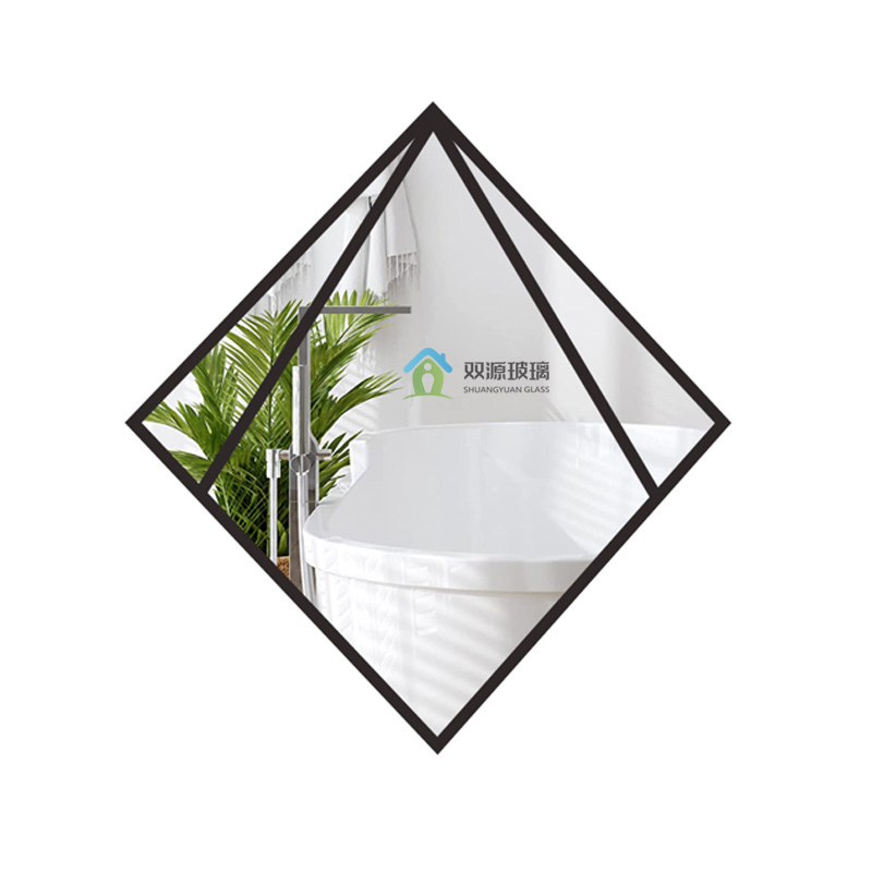 Rectangle Black Gold Metal Iron Large Metal Frame Round Mounted Decor Hanging Wall Mirror