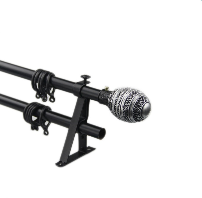 16-19mm Stage Metal Luxury Rod Length 6m Double Decorative Roman Set Iron Curtain Pole
