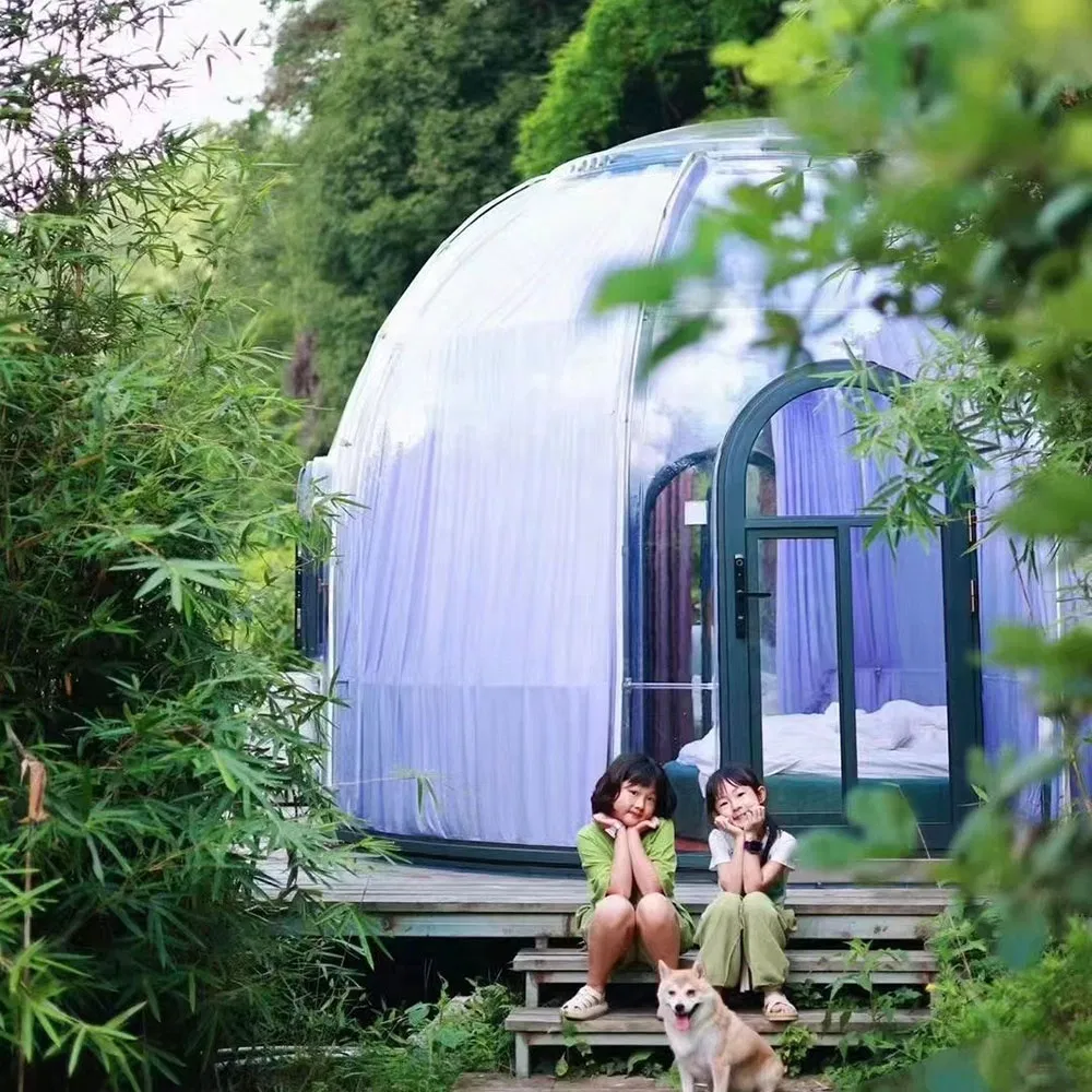 Prefabricated Cabin Outdoor Bubble Dome Panoramic Transparent Star Room Luxury Dome House
