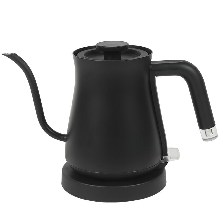 0.7L Auto-Shut off Electric Coffee Kettle Hervidor De Agua ELé Ctrico Black Gooseneck Coffee Electric Kettle with Spout