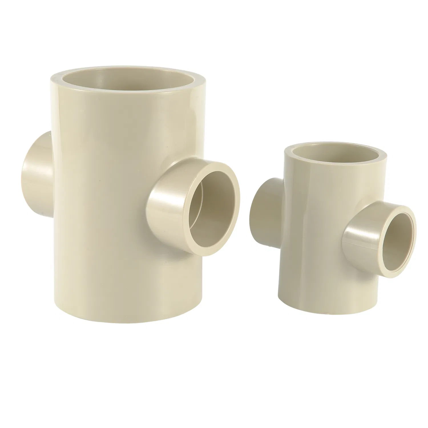Factory Direct Sales DIN ANSI Standard Plastic PE HDPE PVC Pipe Fitting Cross Tee for Water Supply/Agricultural Ground/Plumbing Supply System