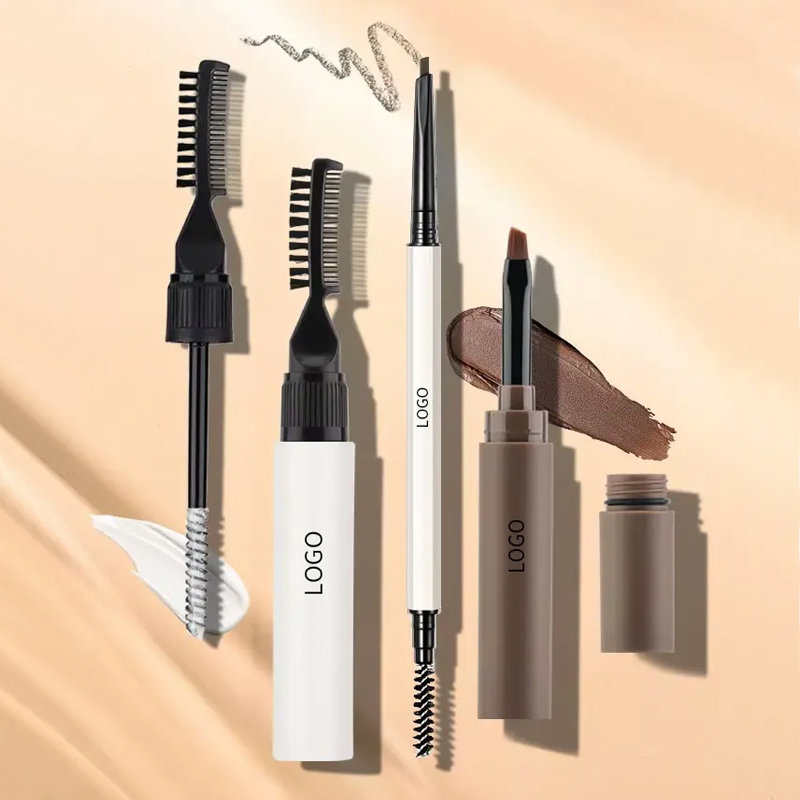 Ditong Waterproof Eyebrow Pencil Pomade Gel Thrush Quality Brow Kit 3 in 1