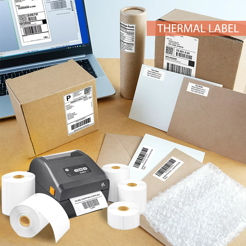 Hot Sales Waterproof Adhesive Thermal Paper Shipping Labels Blank Sticker Label Self Adhesive Paper