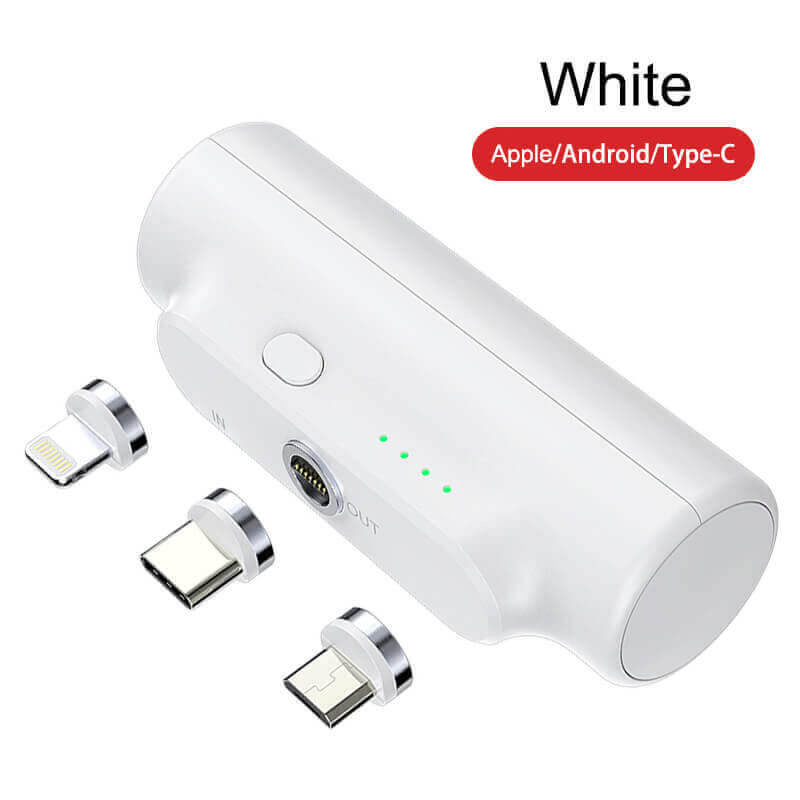 3000mAh Magnetic 3-in-1 Mini Power Bank for iPhone/Android/Micro-USB