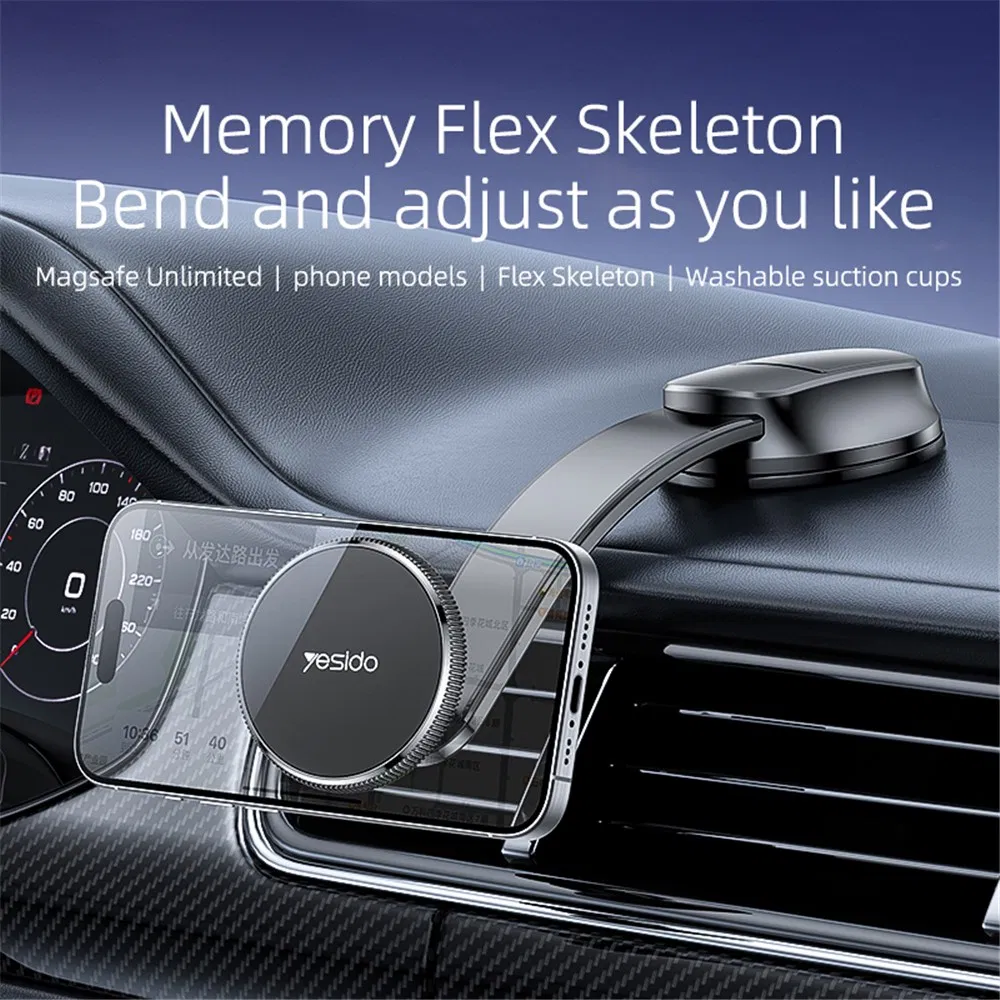 Yesido C176 Bending Arm Car Suction Cup Mount Magnetic Cell Phone Holder