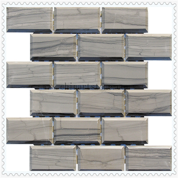 3D Marble and Granite Stone Tumbled Mosaic for Wall Decoration