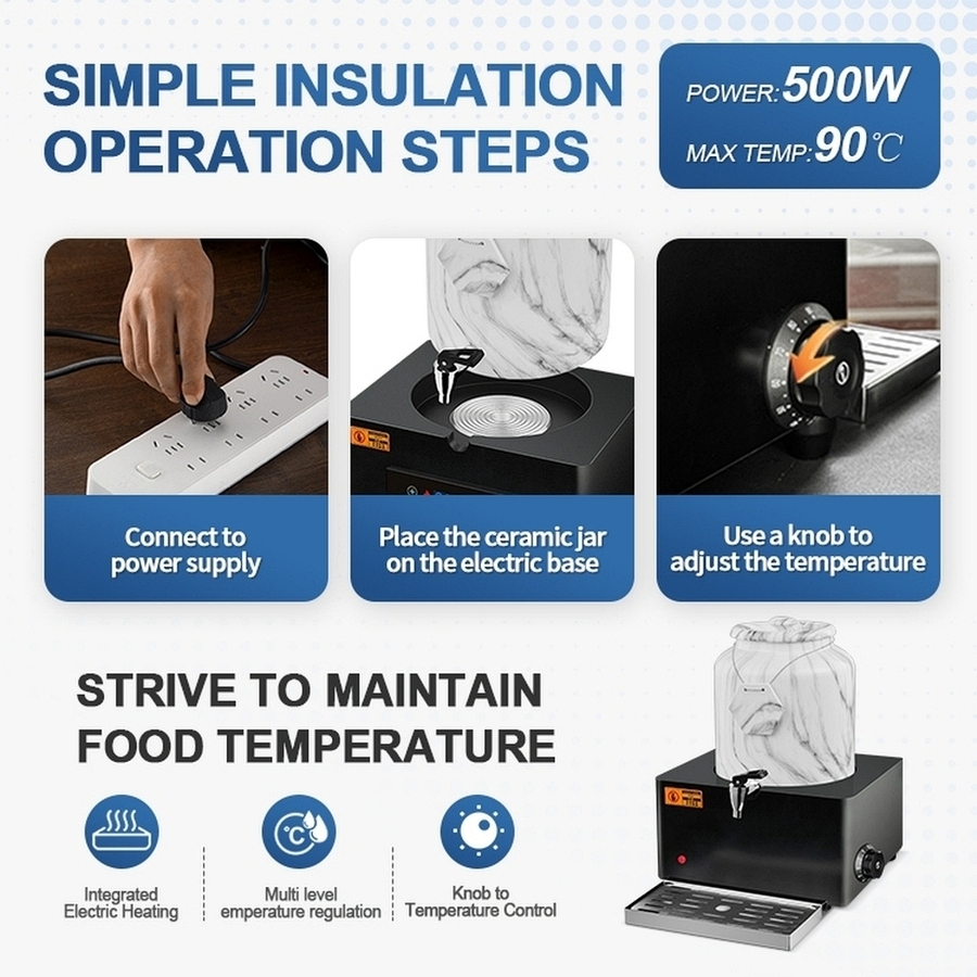 China Factory Marble Single Head Buffet Coffee Milk Juice Dispenser