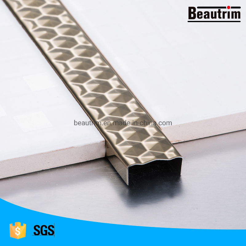 Beautrim High Quality Aluminum 3D Pattern Listello Tile Trim