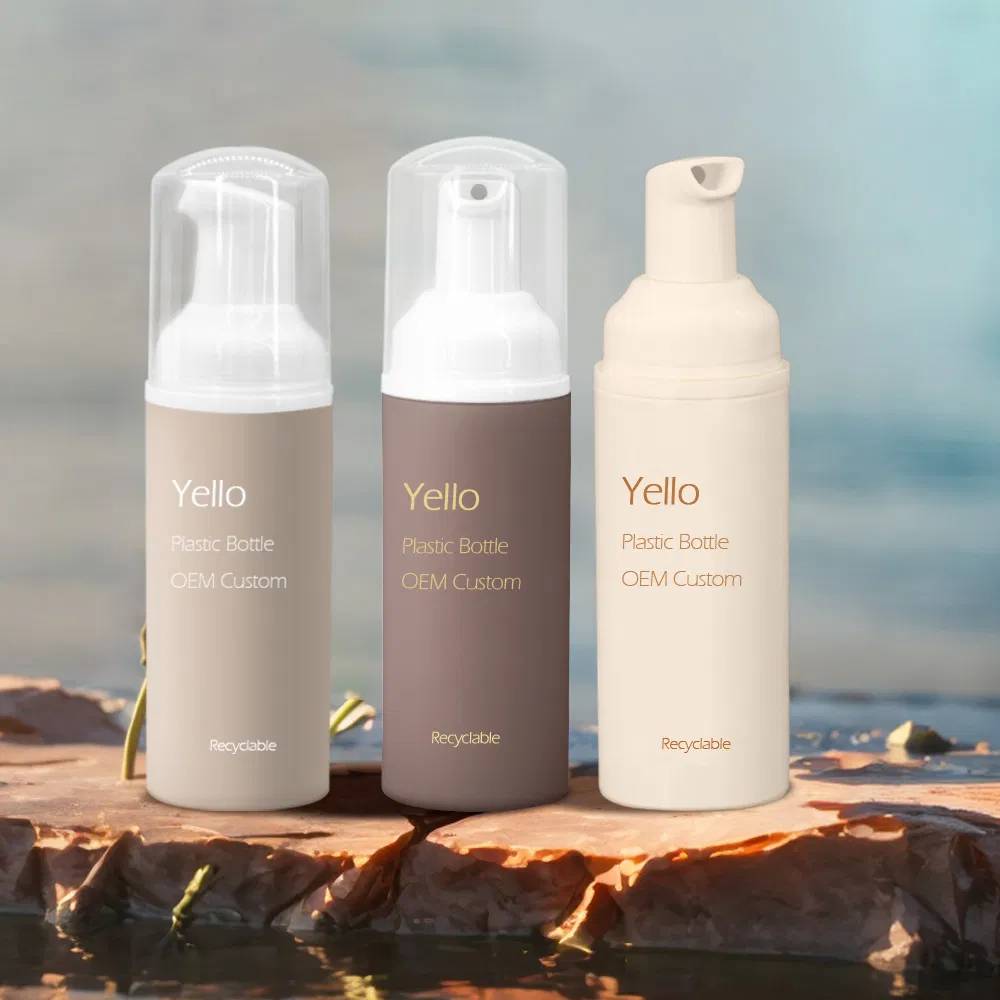 Small Size 50ml 60ml 70ml 90ml 100ml Custom Empty Plastic Foaming Bottles Facial Cleanser Mousse Foam Pump Bottle