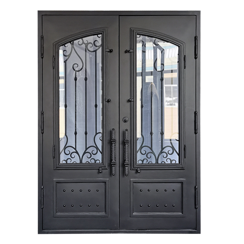 5 Year Warranty Modern Elegant Customized Ornamental Iron Door