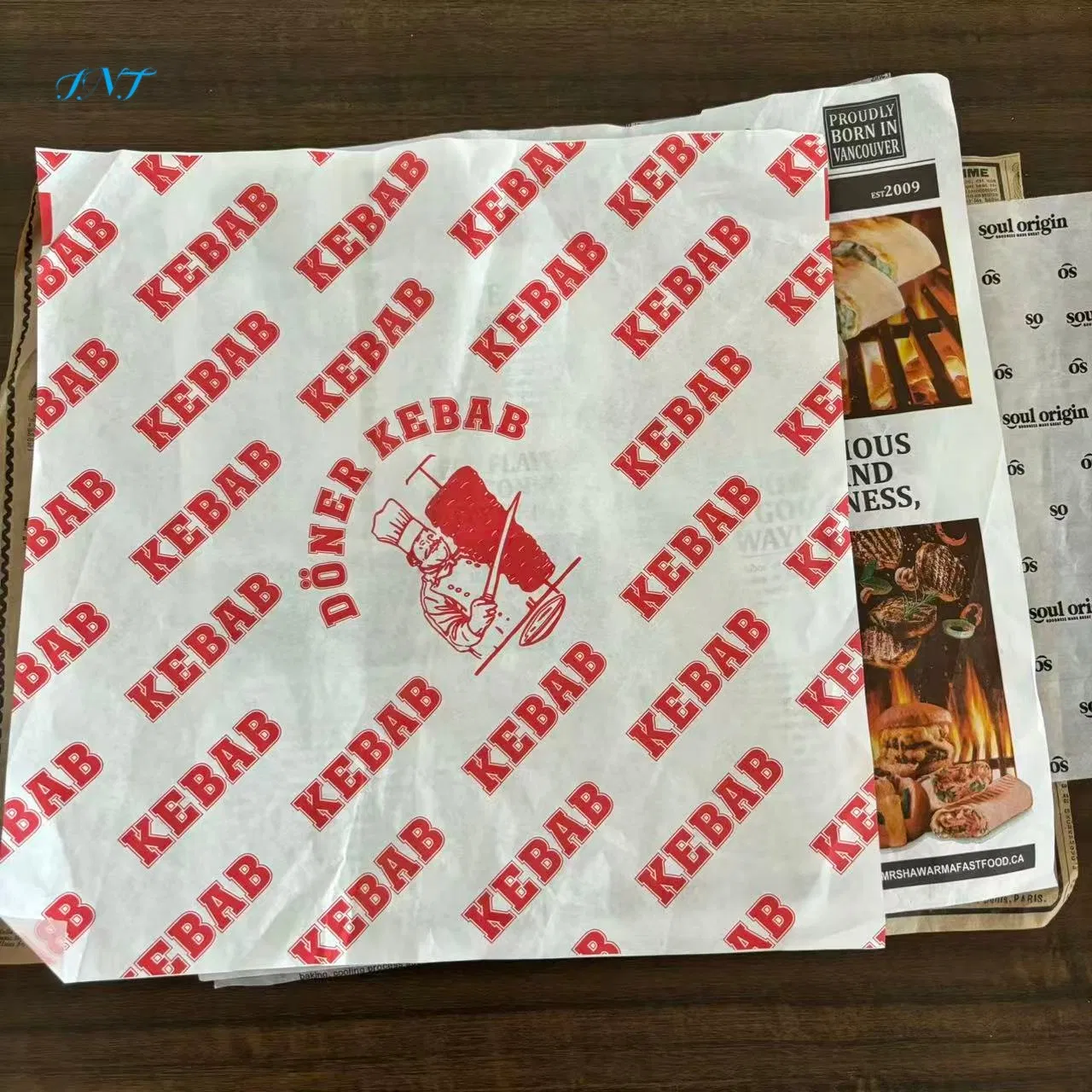 Food Wrapper Sandwich Wrap Rice Ball Hamburger Paper Wax Paper Placemat