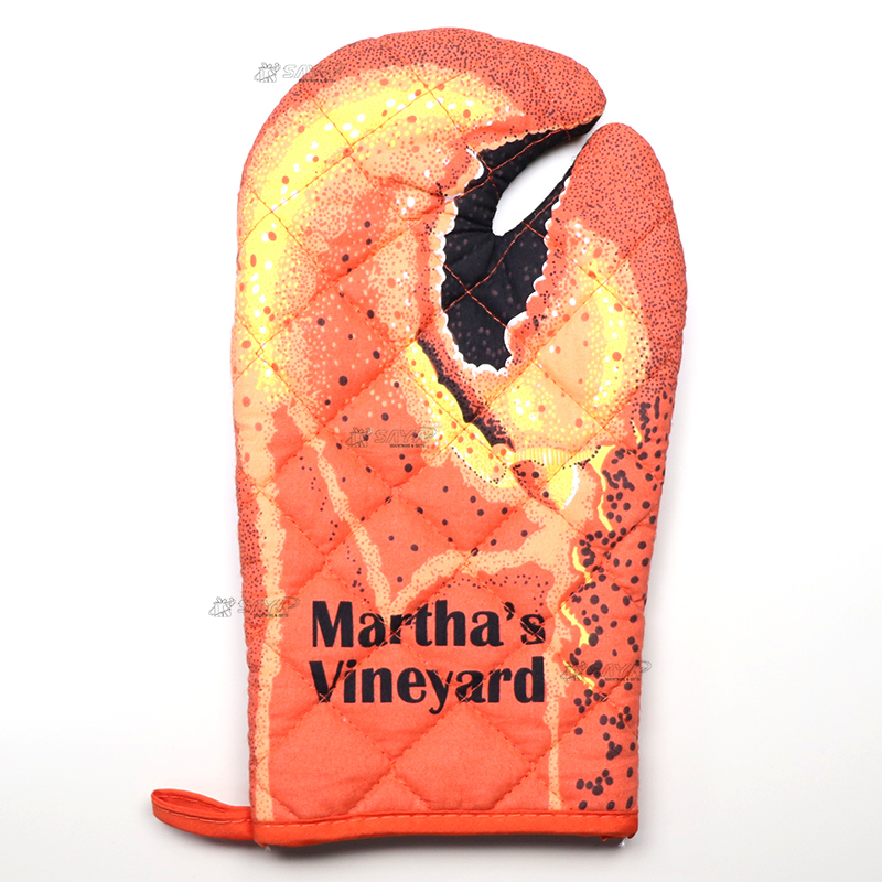 Custom Printed Logo Souvenir Heat Resistant Oven Mitts Gloves for Cooking