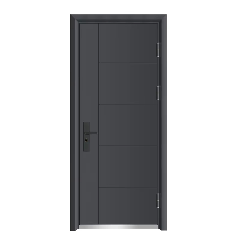 Steel Entrance Anti Burglar Side Opening Waterproof Chinese Commercial Finished Surface Security Doors